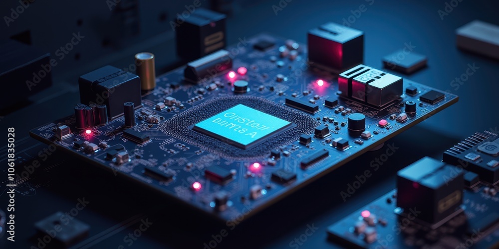 Aufkleber levitating circuit board with illuminated components
