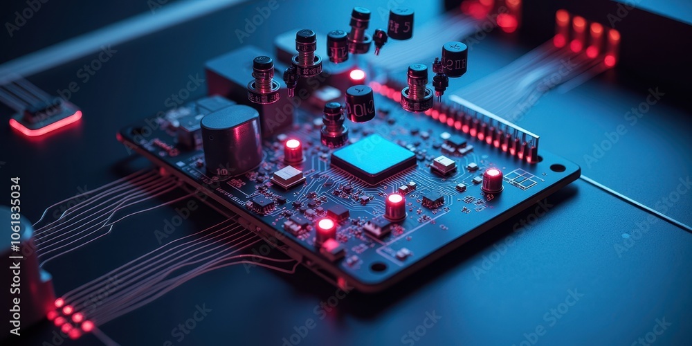 Poster levitating circuit board with dynamic lighting effects