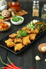 wings with vegetables