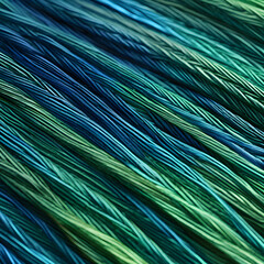 Obraz premium Woven fabric pattern in green and blue tones