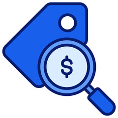 Price Icon Blue Color Icon