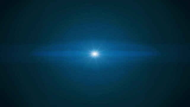 Cinematic Growing Blue light lens flare [4K}