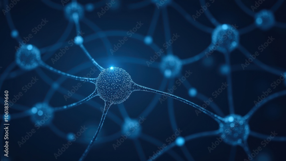 Poster abstract data network connection illustration