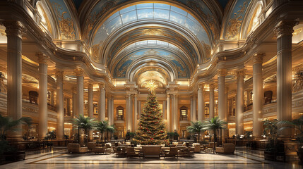 Fototapeta premium christmas, xmas, box,tree, present,fireplace, anniversary