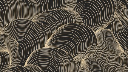 Minimalist line pattern with overlapping circles, creating a soft and contemporary wall decoration