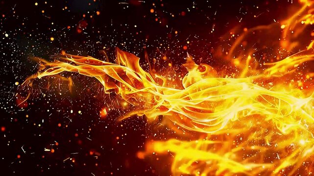 a fire  with  flames  shooting out of it