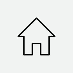 Home icon line vector isolated editable stroke