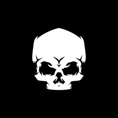 Cool skull logo. Skull vector illustration.