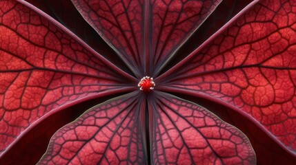 Red Flower Macro Photography   Floral Texture  Botanical Detail  Nature Close up