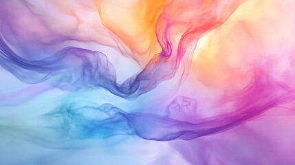 Obraz premium Colorful abstract wave patterns with smooth gradients blending in vibrant hues.