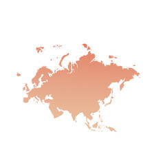 Obraz premium Map of Eurasia, sign silhouette. World Map Globe. Vector Illustration isolated on white background. Europe and Asia continent