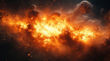 Fiery Cosmic Explosion in Space