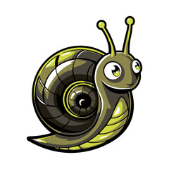 funny cartoon snail