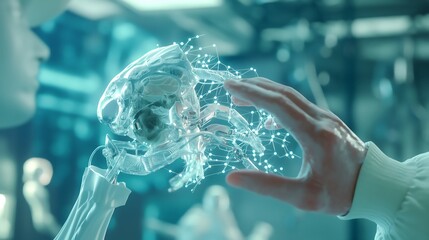 AI driven medical implants enhancing human capabilities for better health.