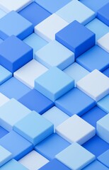 3D背景素材_四角形_青