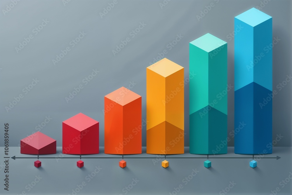 Poster a vibrant and colorful bar graph is prominently displayed on a gray background