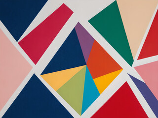 a pure white wallpaper welcomes a composition of shapes geographical shapes.