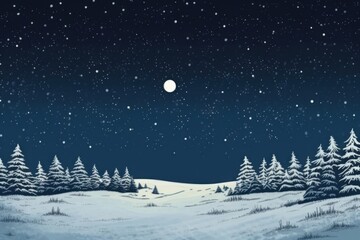 Snow landscape astronomy christmas.