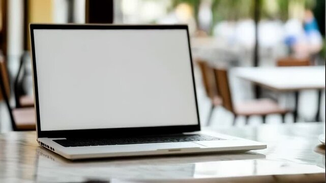 Laptop mockup blank screen template for website presentation digital marketing and advertising resource