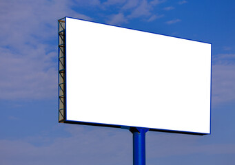 Background for design, white billboards on city streets and along roads in the summer day