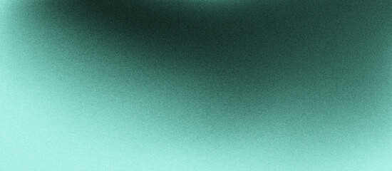 Grainy gradient green color abstract background glowing wave dark backdrop, noise texture banner poster header design 