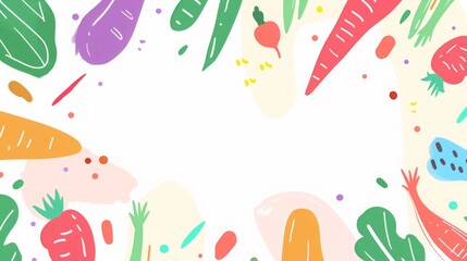  High-resolution flat lay of colorful vegetables on white background, perfect for online organic store design, with ample space for text.