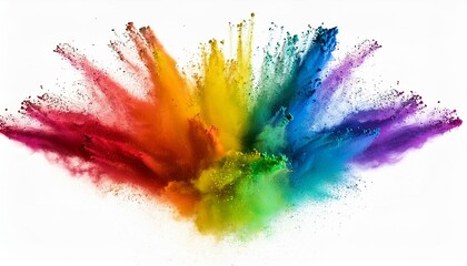 Fototapeta premium rainbow pride paint splash, powder explosion isolate on transparency background PNG