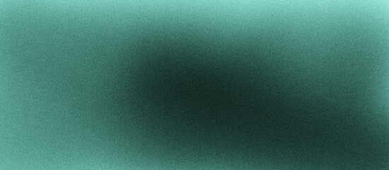 Grainy gradient green color abstract background glowing wave dark backdrop, noise texture banner poster header design 