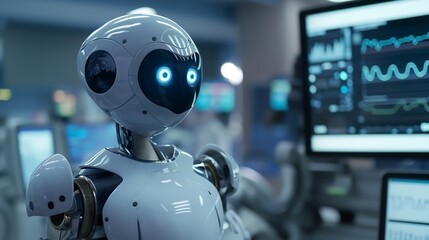 An AI powdered medical assistant providing real-time patient monitoring and care.