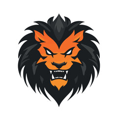 Roaring Lion sports mascot logo vector illustration isolated on white background