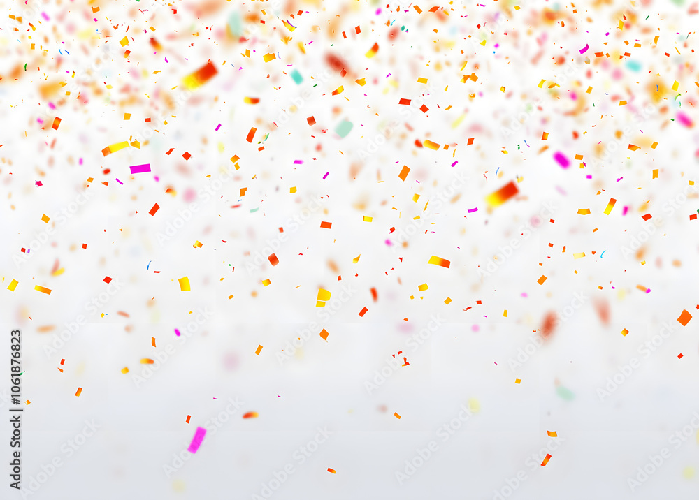 Aufkleber colorful confetti falling randomly. abstract background with flying particles. vector illustration c