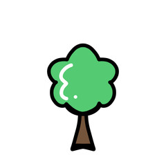 green tree with green leaves