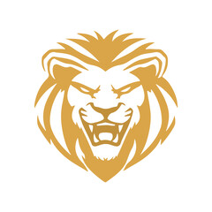Roaring Lion sports mascot logo vector illustration