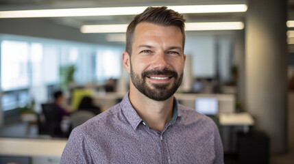 Fototapeta premium portrait of a man smiling