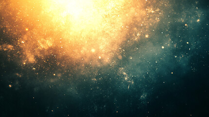 Naklejka premium Abstract Golden And Teal Dusty Texture Background