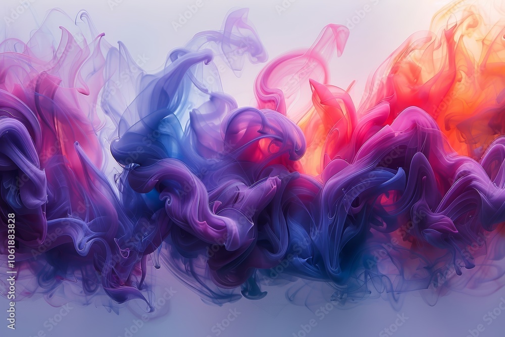 Poster captivating liquid color abstract background showcasing vibrant blues and purples blending seamlessl