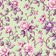 seamless pattern with flowers