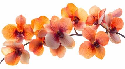 Obraz premium Oncidiums Orchids flowers Isolated on white background.