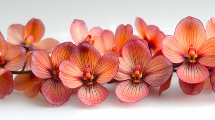 Oncidiums Orchids flowers  Isolated on white background.