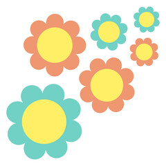 Many Pretty Daisy Flowers Decorative Flower Design Plant Gardening Gardener Garden Green Thumb Hobby Nature Lover Floral Botany Growth Organic Life Botanical T-Shirt Sticker Print Illustration