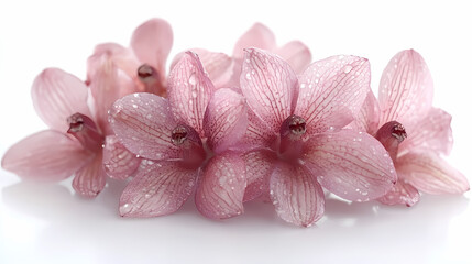 Fototapeta na wymiar Oncidiums Orchids flowers Isolated on white background.