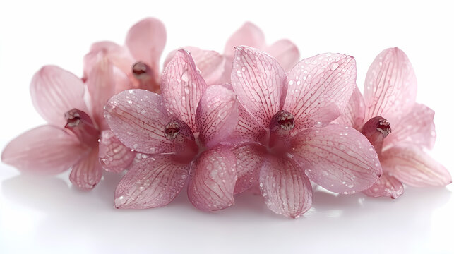 Oncidiums Orchids flowers  Isolated on white background.