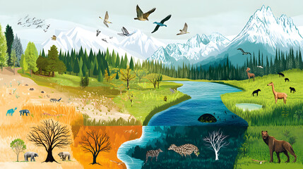 An infographic on the impact of climate change on natural time cycles in ecosystems.