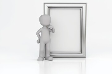 a man symbolizes thoughts, reflection, throwing a cloud of thoughts