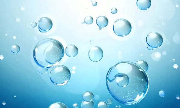 Water bubbles animation seamless loop
