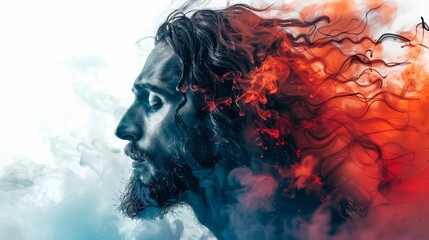 A watercolor illustration capturing the Last Supper featuring Jesus and his disciples during Maundy Holy Thursday, highlighting the moment of shared communion and reflection