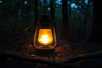 A Lit Lantern in a Dark Forest