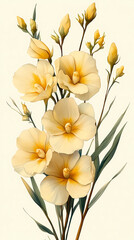 Fototapeta premium Oncidiums Orchids flowers Isolated on white background.