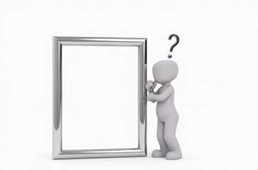 a man symbolizes thoughts, reflection, throwing a cloud of thoughts