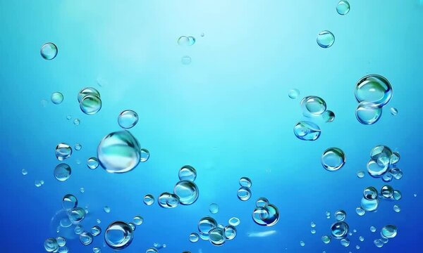 Water bubbles animation seamless loop